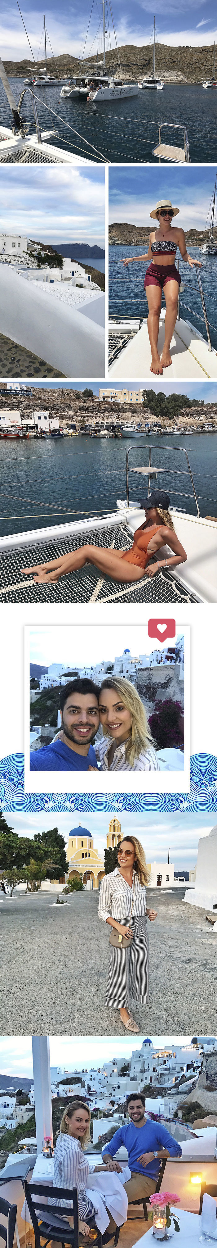 Layla Monteiro noiva pedido de casamento na Grécia viagem dicas Santorini passeio de barco