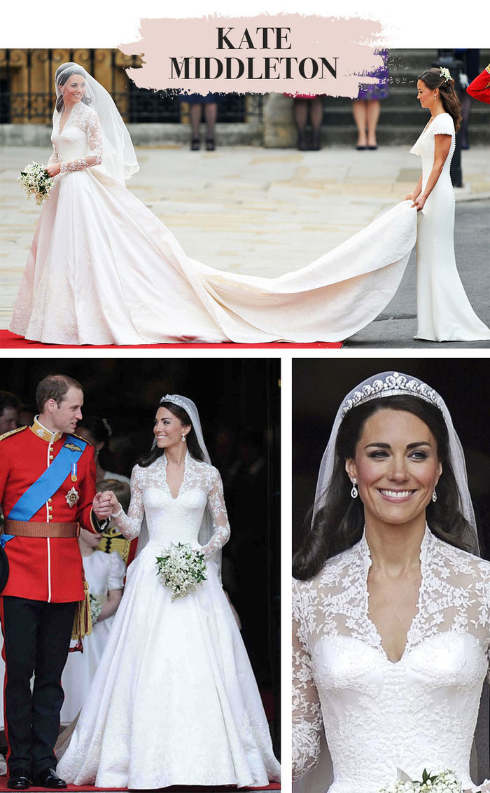 Layla Monteiro vestidos de noiva da história Kate Middleton casamento