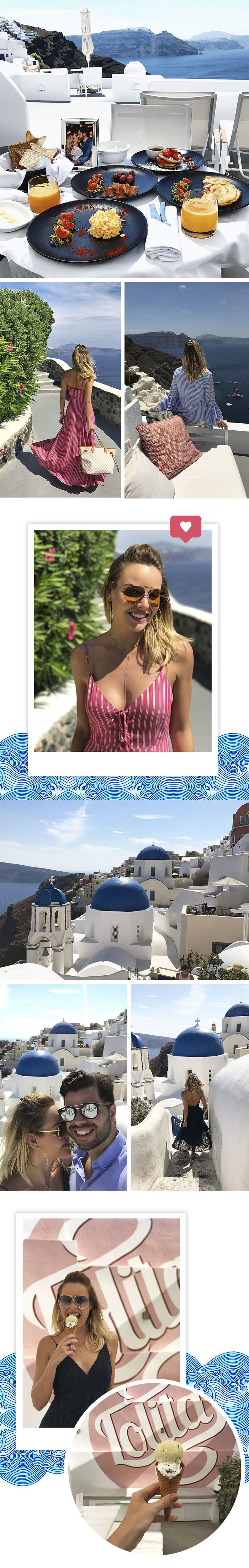 Layla Monteiro noiva pedido de casamento na Grécia viagem dicas Santorini sorvete Lolita igreja ortodoxa teto azul