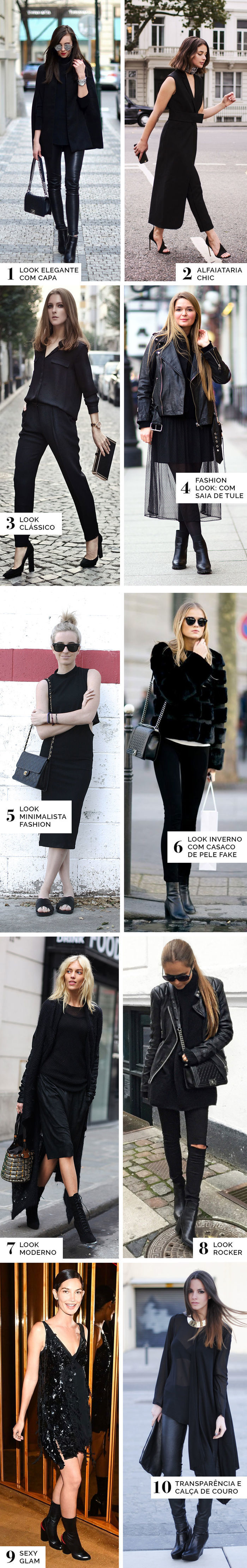 Layla Monteiro look total black roupa preta como usar