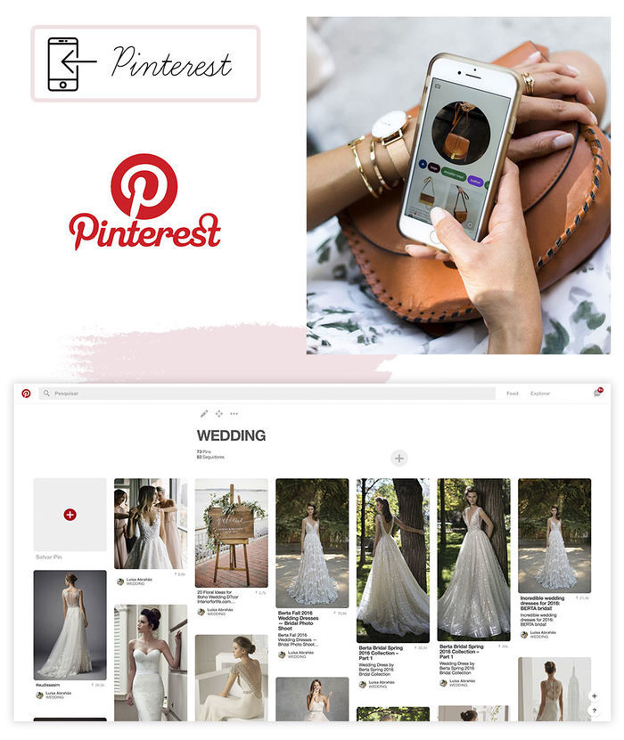 Aplicativos organização de casamento Pinterest