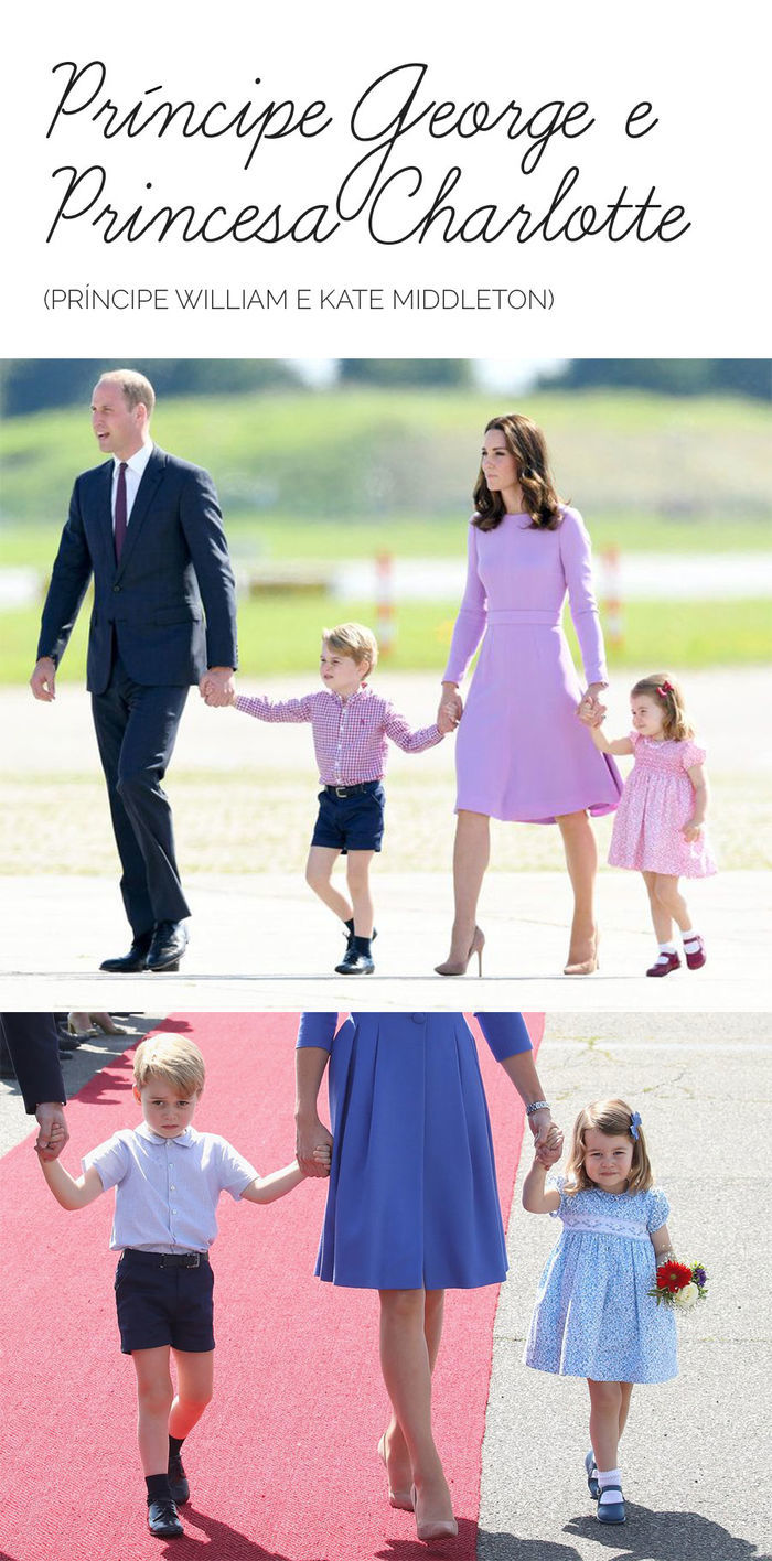 Os filhos mais estilosos das celebs - Príncipe George e Princesa Charlotte - Príncipe William e Kate Middleton