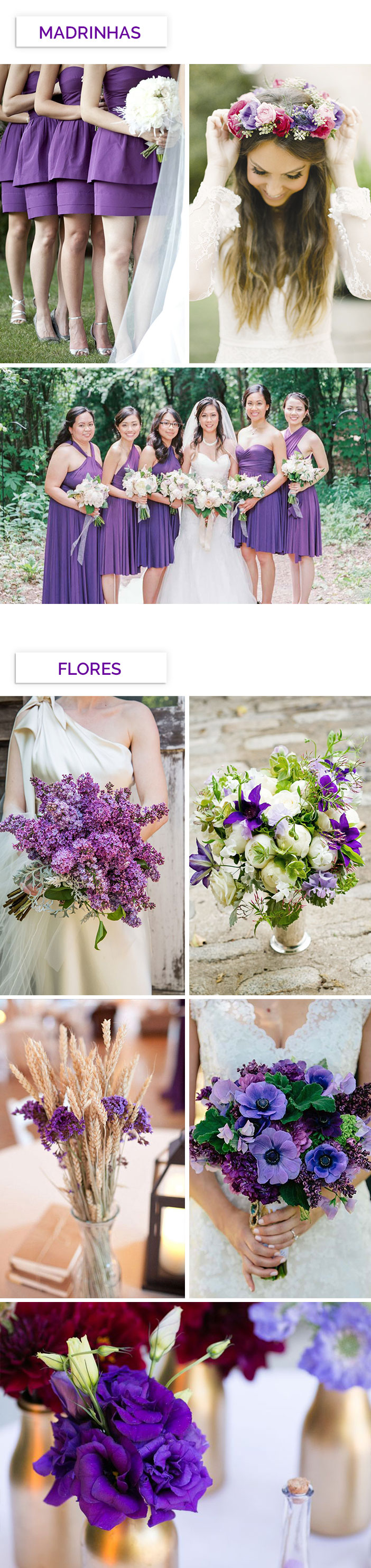 Como inserir o ultra violet no seu casamento - Flores e Madrinhas