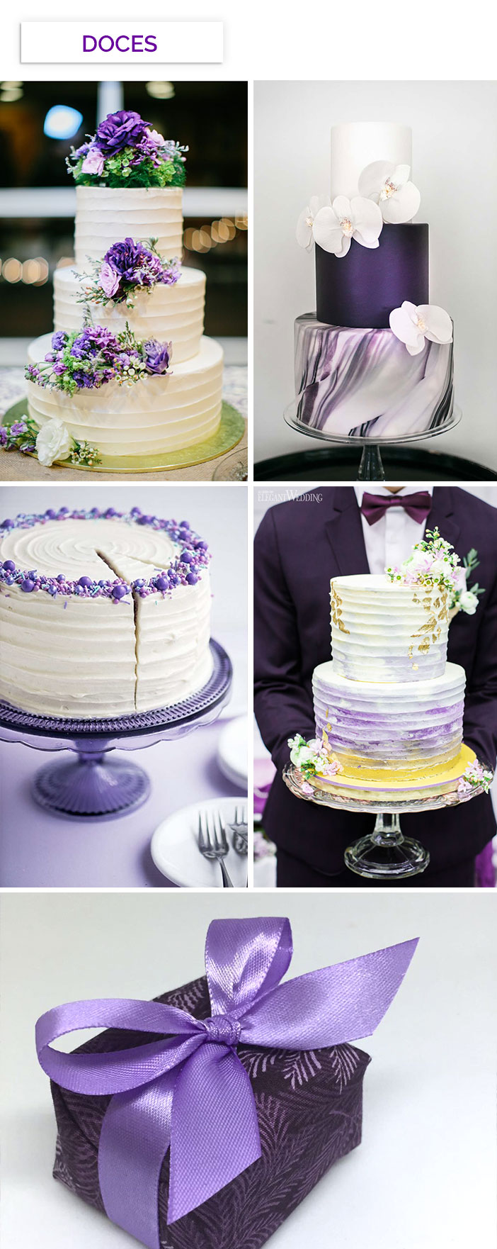 Como inserir o ultra violet no seu casamento - Doces
