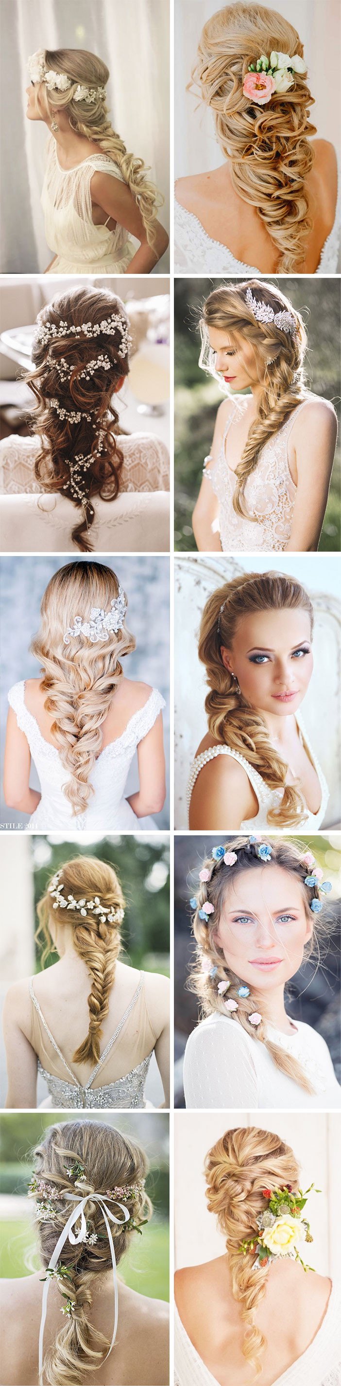 Ideias de penteados com tranças para noivas
