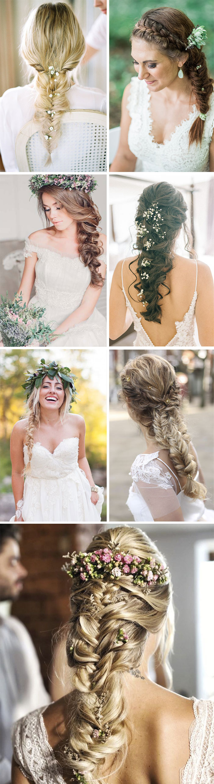Ideias de penteados com tranças para noivas