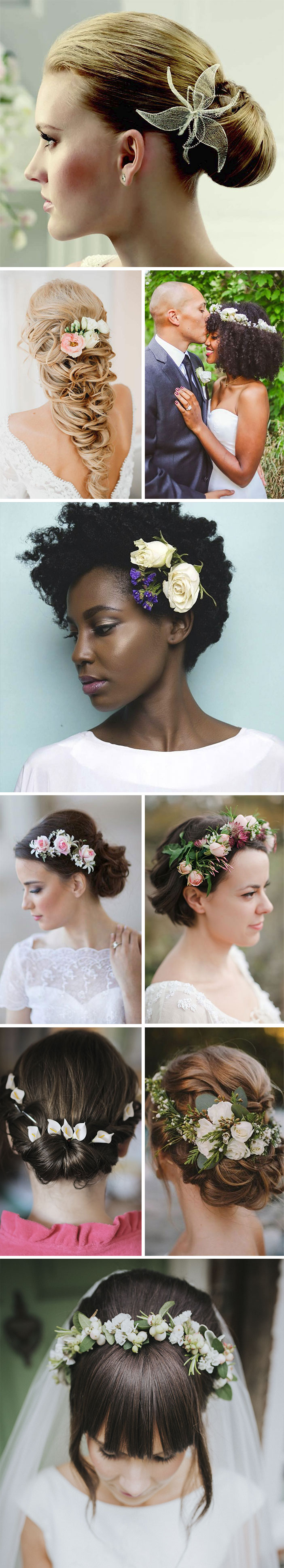 Beleza de Noiva: Flores no cabelo