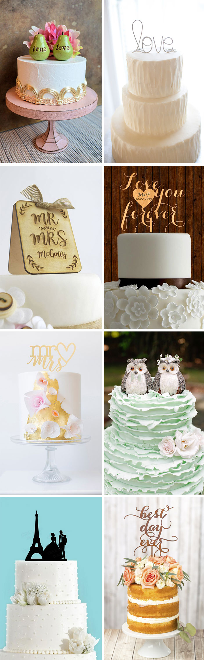 Casamento: topos de bolo criativos