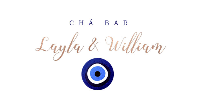 Chá bar Layla e William tema Grécia