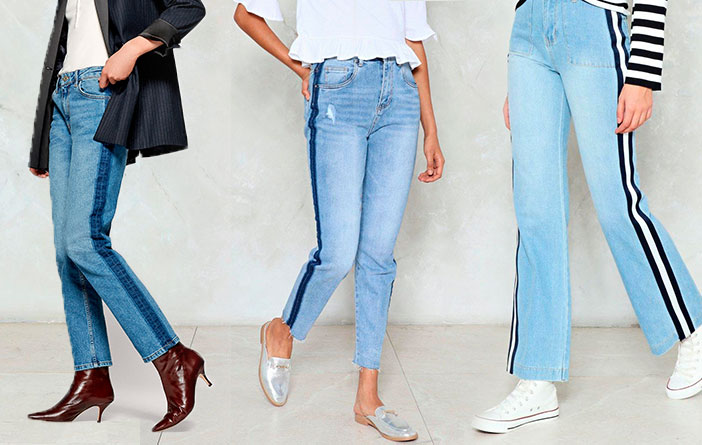 Fique de olho: Calça jeans com listra lateral