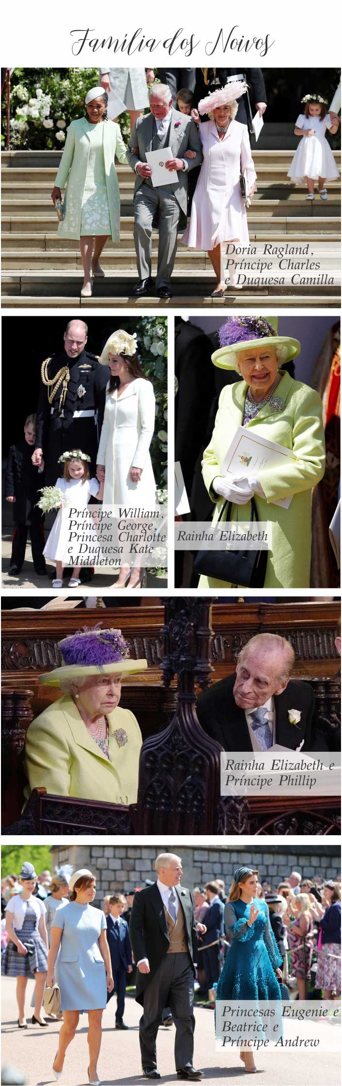 Casamento Real - Príncipe Harry e Meghan Markle - Família dos Noivos