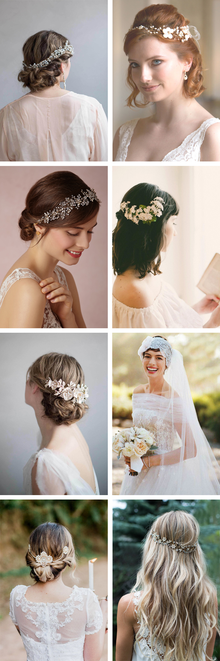 Acessórios de cabelo diferentes para noivas