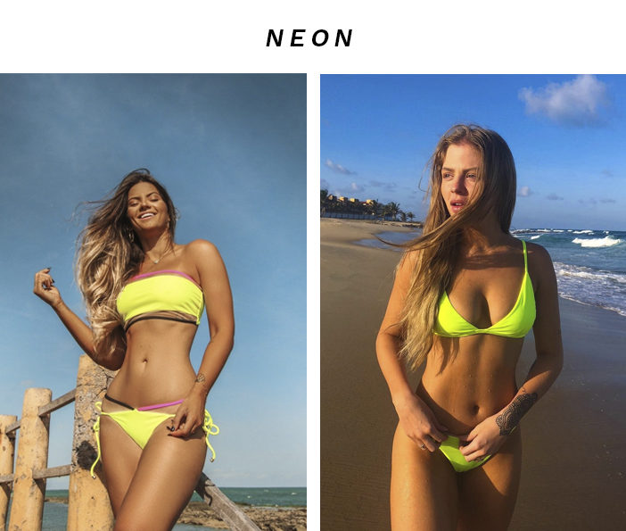 Tendência moda praia para o verão 2019 - Neon