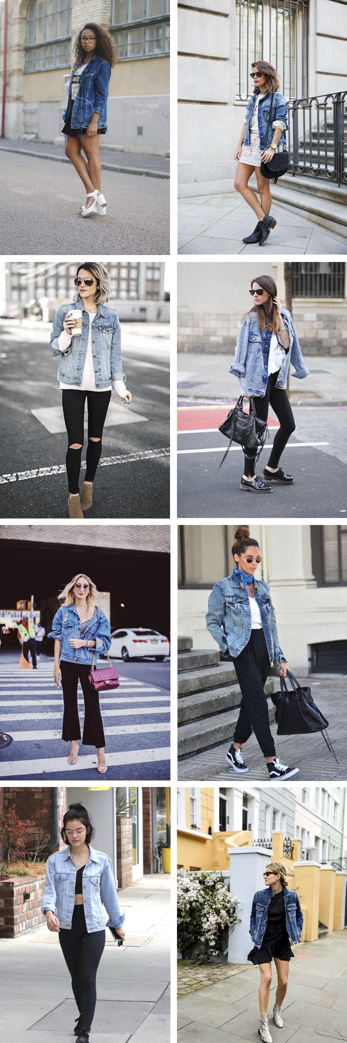 Inspiração - Looks com jaqueta jeans