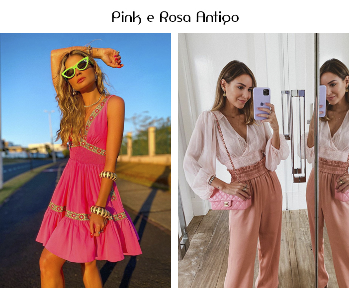As cores do verão 2021 - Pink e Rosa Antigo