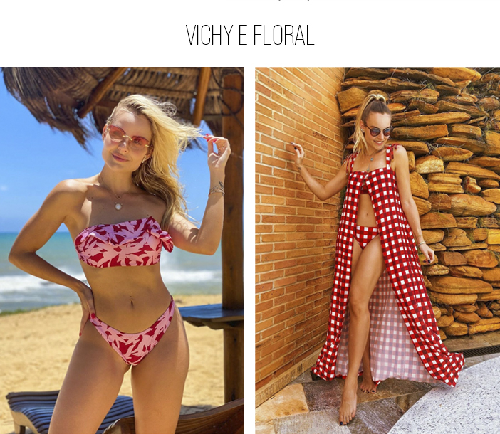 7 Tendências - Moda Praia - Verão 2021 - Vichy e Floral