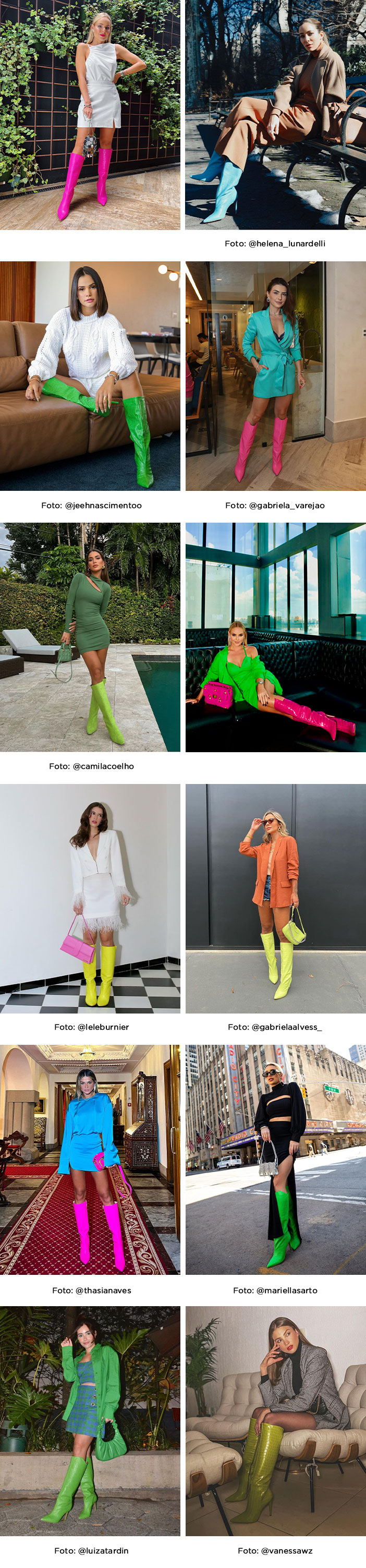 12 ideias para usar bota colorida